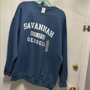 Savannah Georgia EST. 1733 Blue Crewneck Sweatshirt